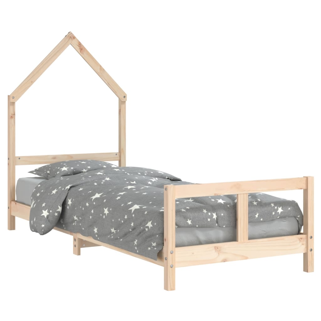 vidaXL Kids Bed Frame 80x200 cm Solid Wood Pine 2