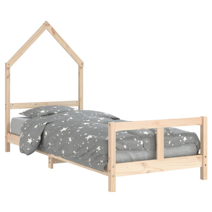 vidaXL Kids Bed Frame 80x200 cm Solid Wood Pine 2