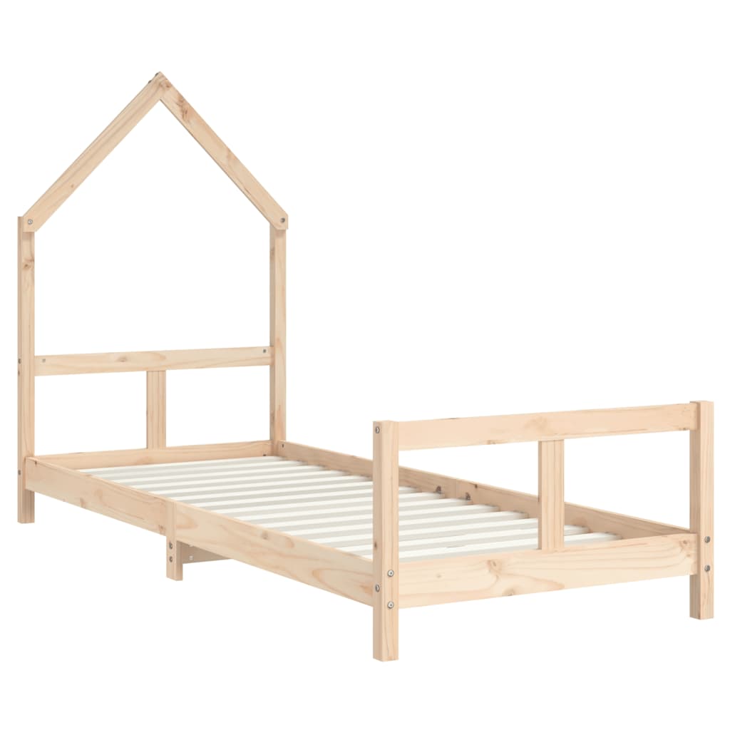 vidaXL Kids Bed Frame 80x200 cm Solid Wood Pine 3