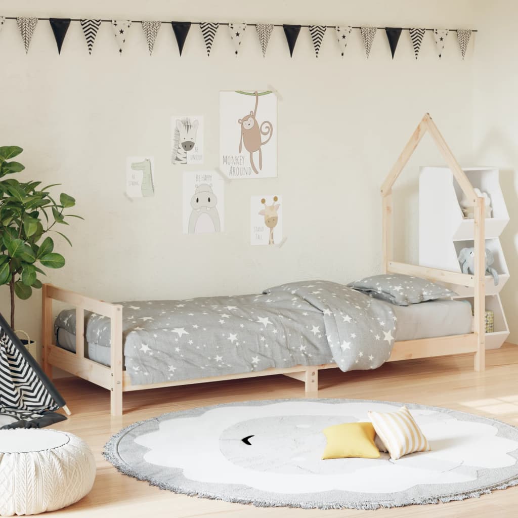 vidaXL Kids Bed Frame 80x200 cm Solid Wood Pine 1