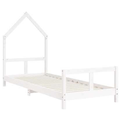 vidaXL Kids Bed Frame White 80x200 cm Solid Wood Pine 3