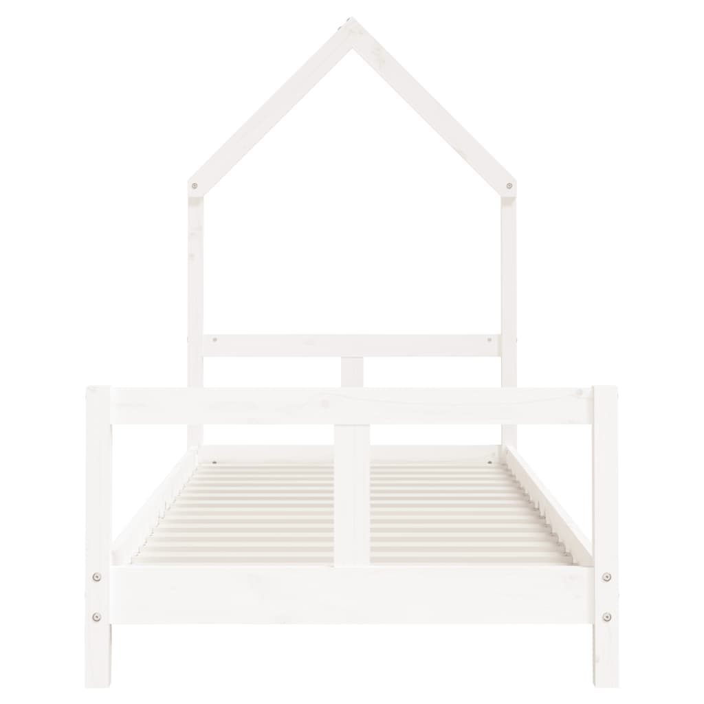 vidaXL Kids Bed Frame White 80x200 cm Solid Wood Pine 4