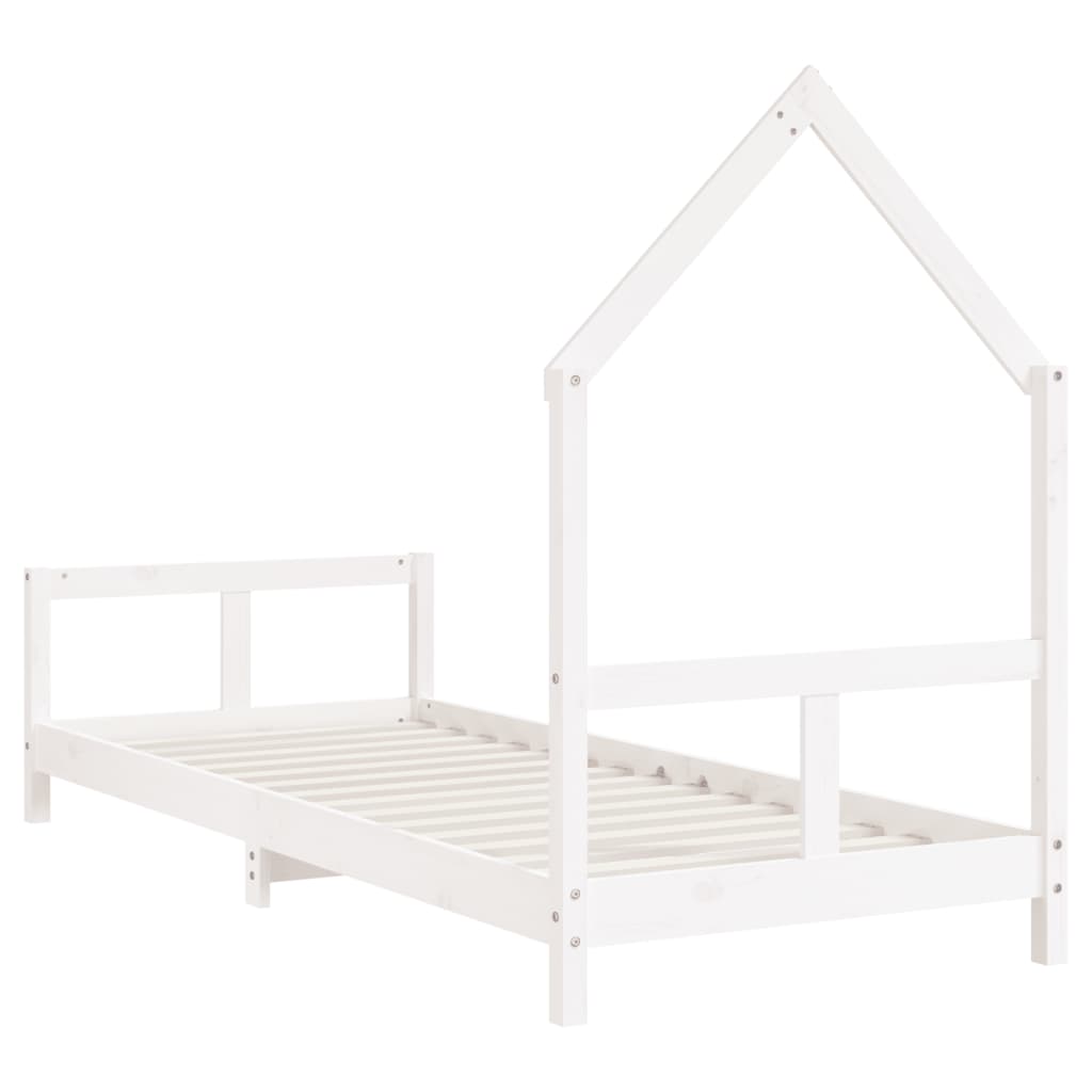 vidaXL Kids Bed Frame White 80x200 cm Solid Wood Pine 6