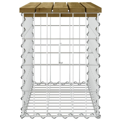 vidaXL Garden Bench Gabion Design 63x31.5x42 cm Impregnated Wood Pine 4