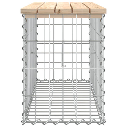 vidaXL Garden Bench Gabion Design 83x31.5x42 cm Solid Wood Pine 4