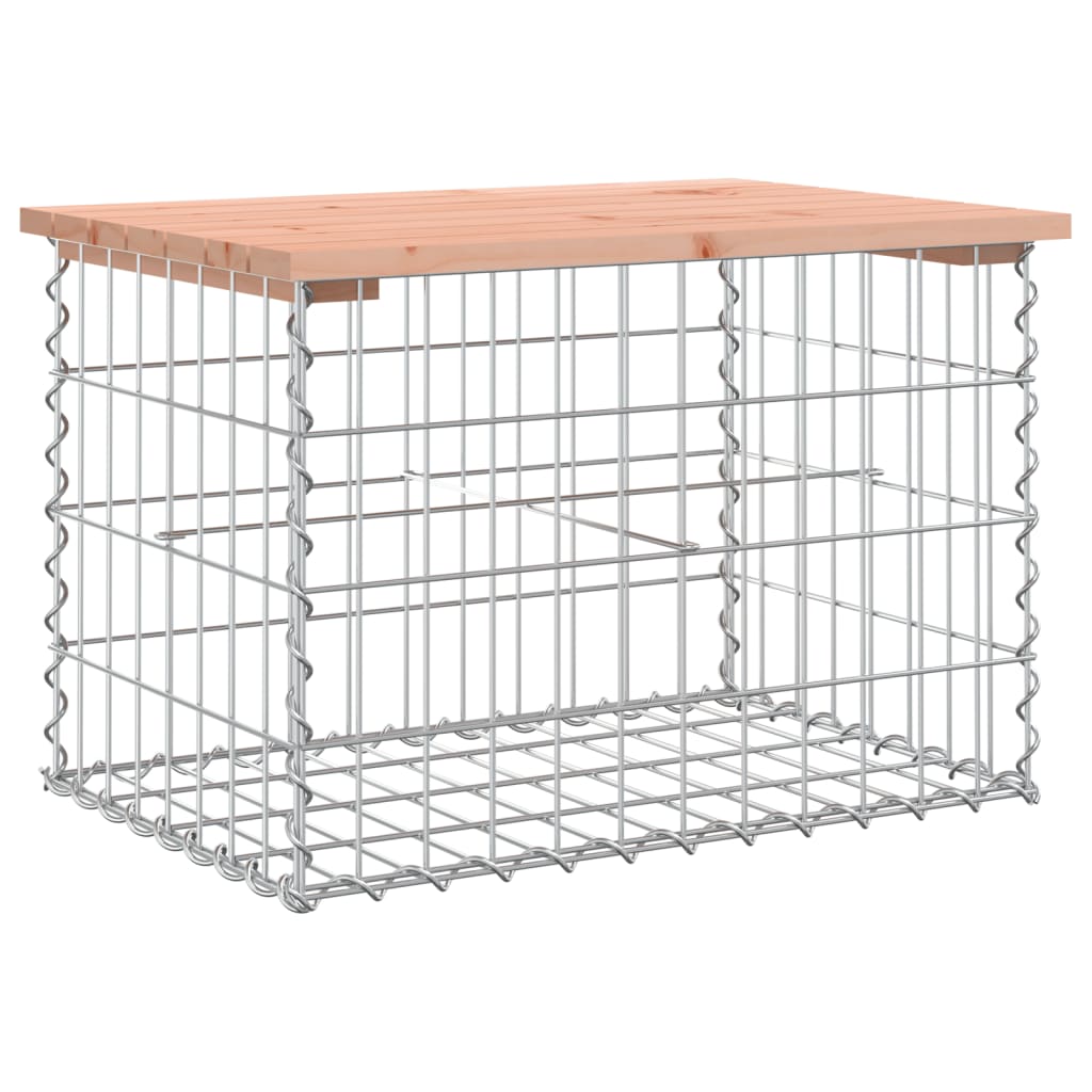 vidaXL Garden Bench Gabion Design 63x44x42 cm Solid Wood Douglas 2