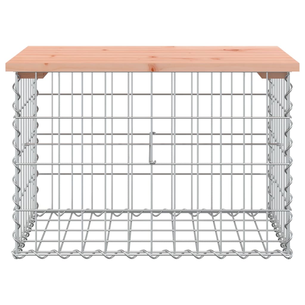 vidaXL Garden Bench Gabion Design 63x44x42 cm Solid Wood Douglas 3