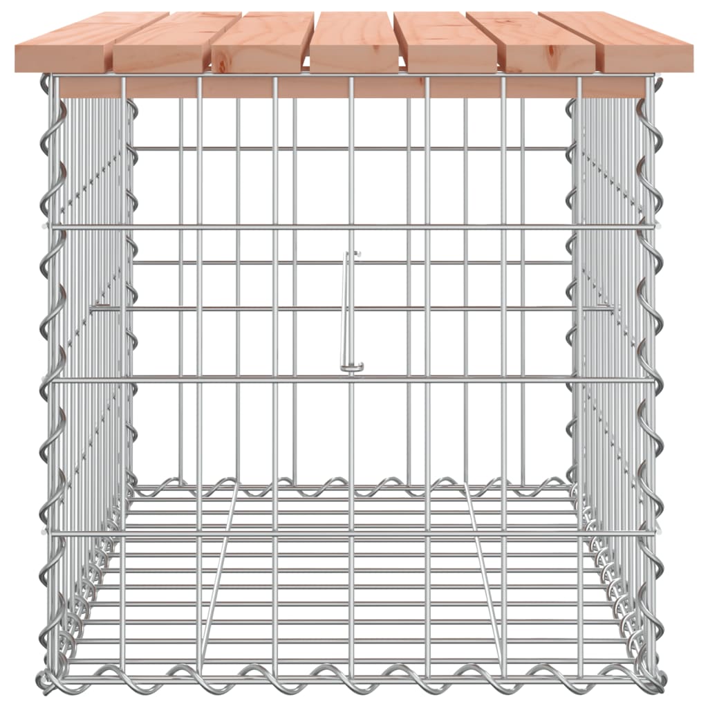 vidaXL Garden Bench Gabion Design 63x44x42 cm Solid Wood Douglas 4
