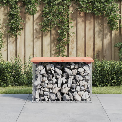 vidaXL Garden Bench Gabion Design 63x44x42 cm Solid Wood Douglas 1