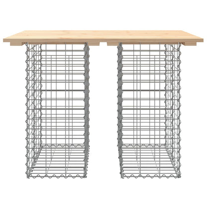 vidaXL Garden Table Gabion Design 100x70x72 cm Solid Wood Pine 3