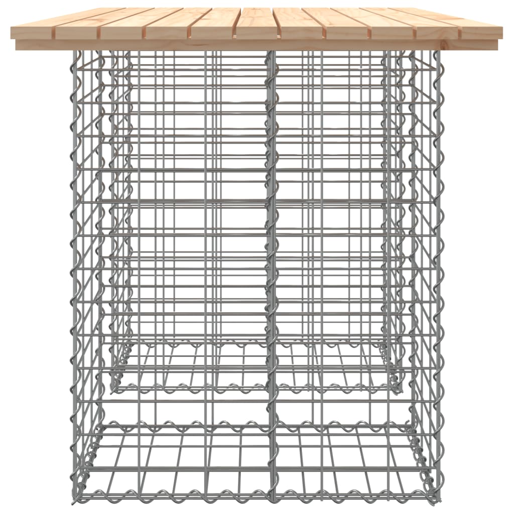 vidaXL Garden Table Gabion Design 100x70x72 cm Solid Wood Pine 4