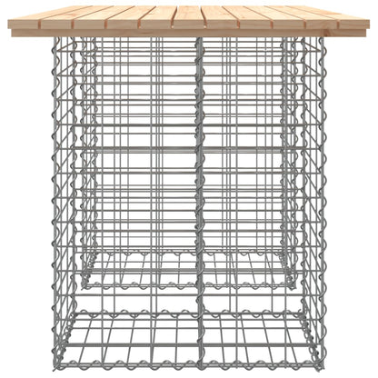 vidaXL Garden Table Gabion Design 100x70x72 cm Solid Wood Pine 4