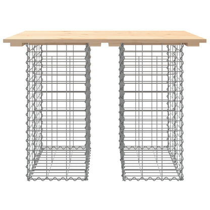 vidaXL Garden Table Gabion Design 100x70x72 cm Solid Wood Pine 5
