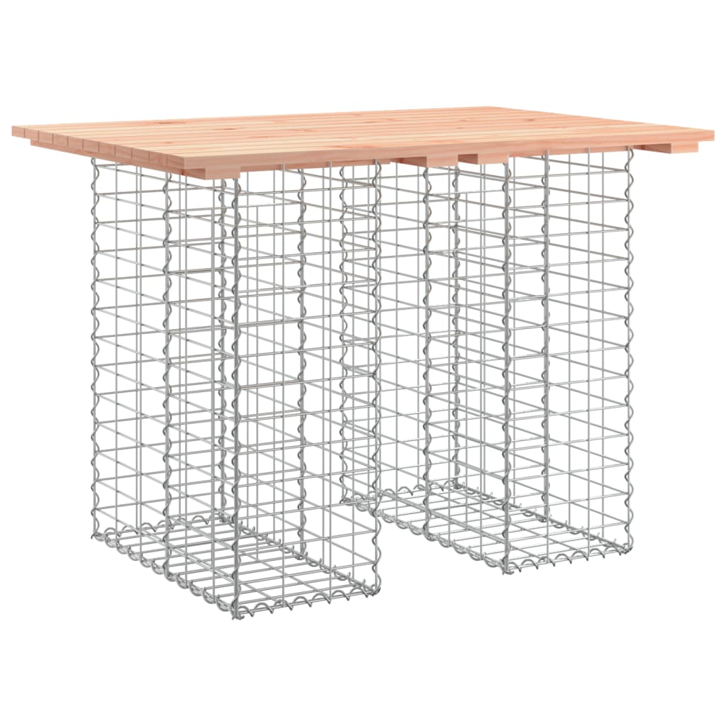 vidaXL Garden Table Gabion Design 100x70x72 cm Solid Wood Douglas 2