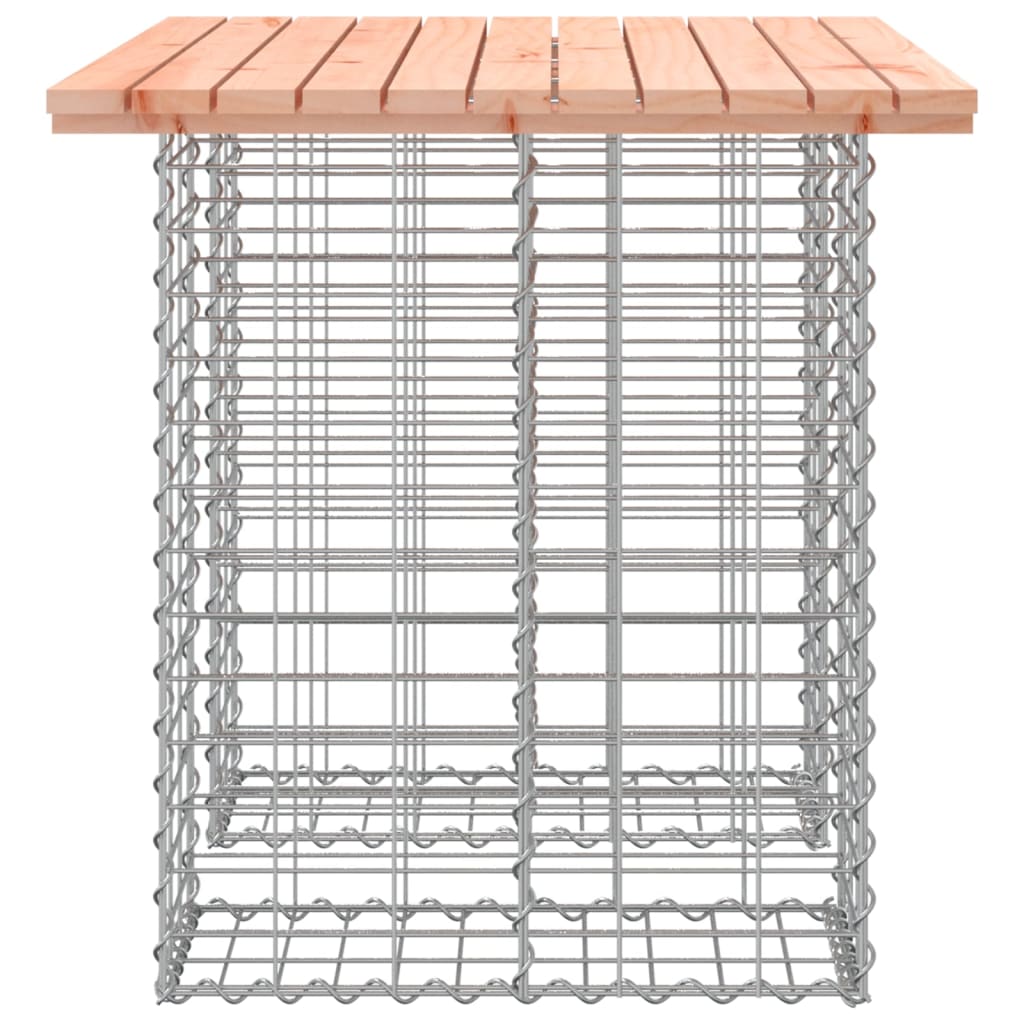vidaXL Garden Table Gabion Design 100x70x72 cm Solid Wood Douglas 4