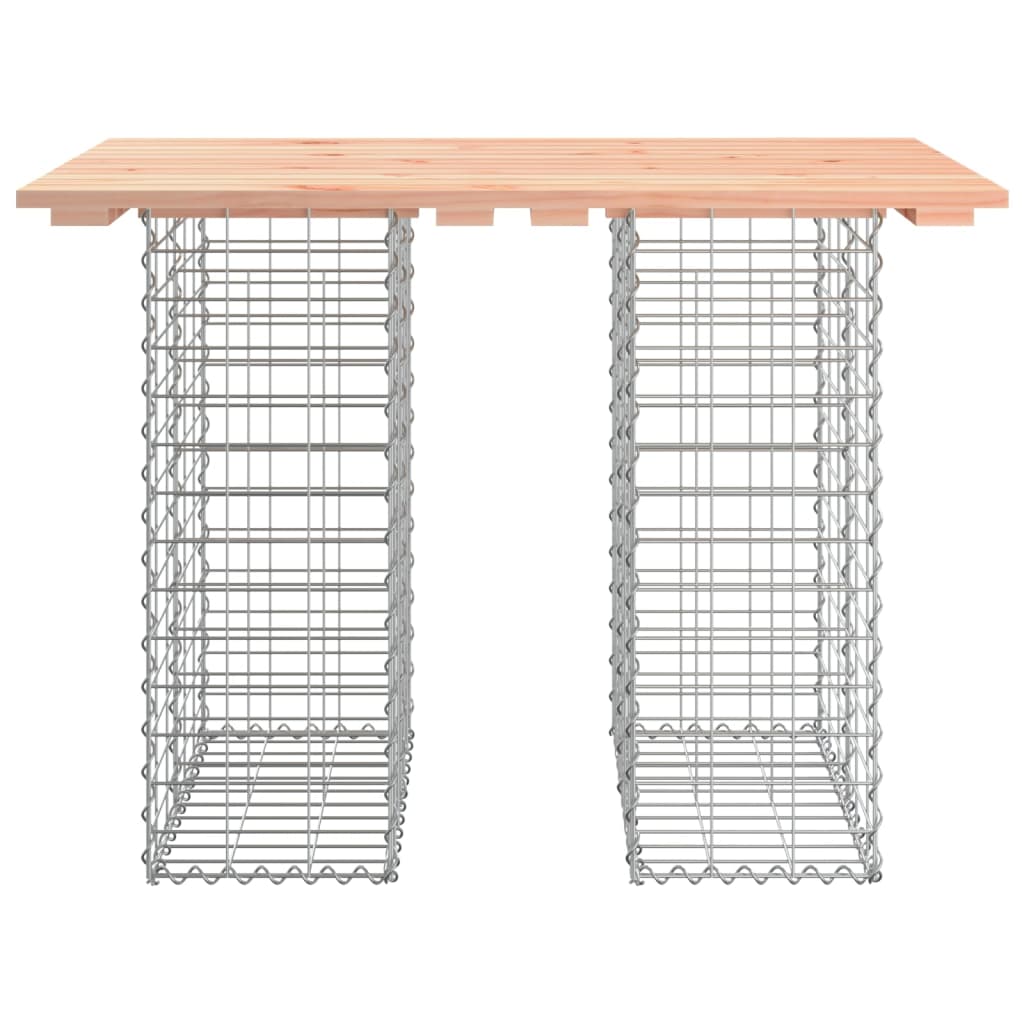 vidaXL Garden Table Gabion Design 100x70x72 cm Solid Wood Douglas 5
