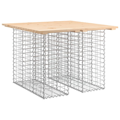 vidaXL Garden Table Gabion Design 100x102x72 cm Solid Wood Pine 2