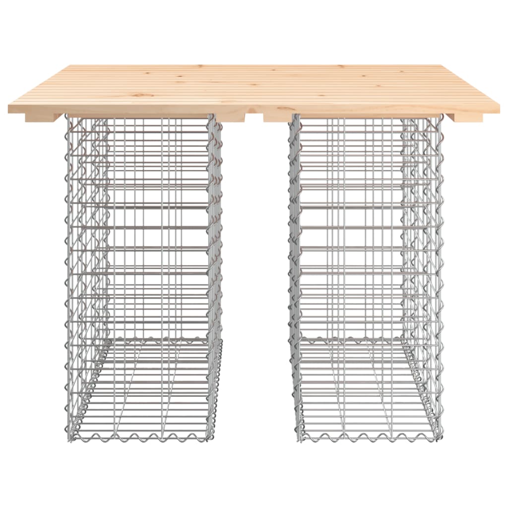 vidaXL Garden Table Gabion Design 100x102x72 cm Solid Wood Pine 3