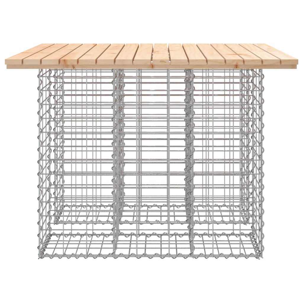 vidaXL Garden Table Gabion Design 100x102x72 cm Solid Wood Pine 4