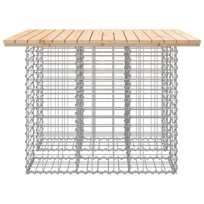 vidaXL Garden Table Gabion Design 100x102x72 cm Solid Wood Pine 4
