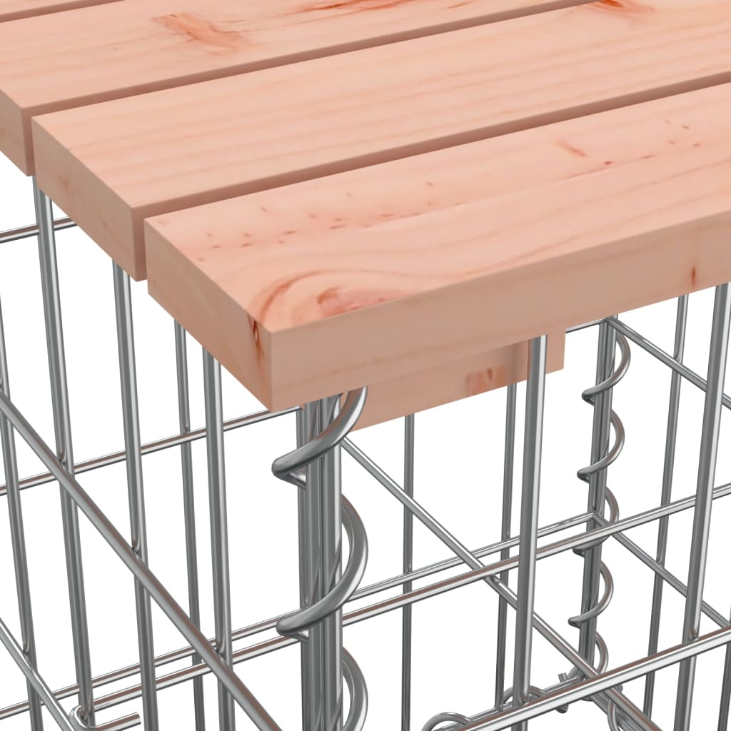 vidaXL Garden Table Gabion Design 100x102x72 cm Solid Wood Douglas 6