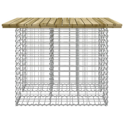 vidaXL Garden Table Gabion Design 100x102x72 cm Impregnated Wood Pine 4