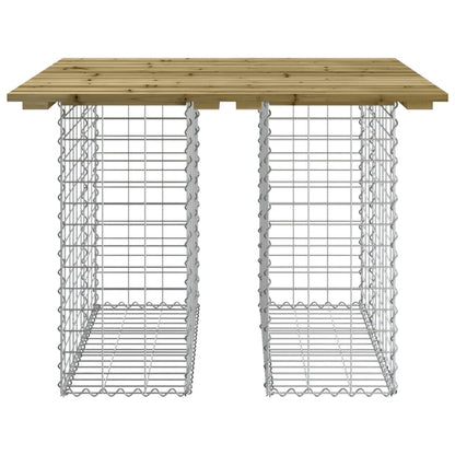 vidaXL Garden Table Gabion Design 100x102x72 cm Impregnated Wood Pine 5