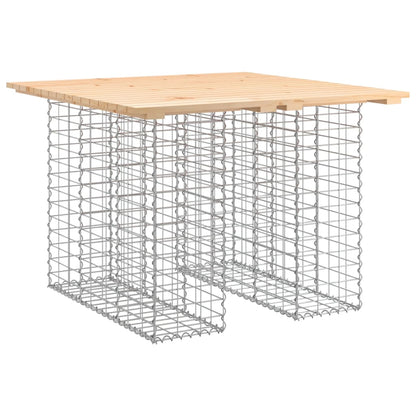 vidaXL Garden Table Gabion Design 100x102x72 cm Solid Wood Pine 2