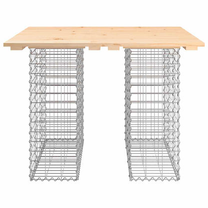 vidaXL Garden Table Gabion Design 100x102x72 cm Solid Wood Pine 3