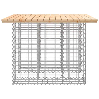 vidaXL Garden Table Gabion Design 100x102x72 cm Solid Wood Pine 4