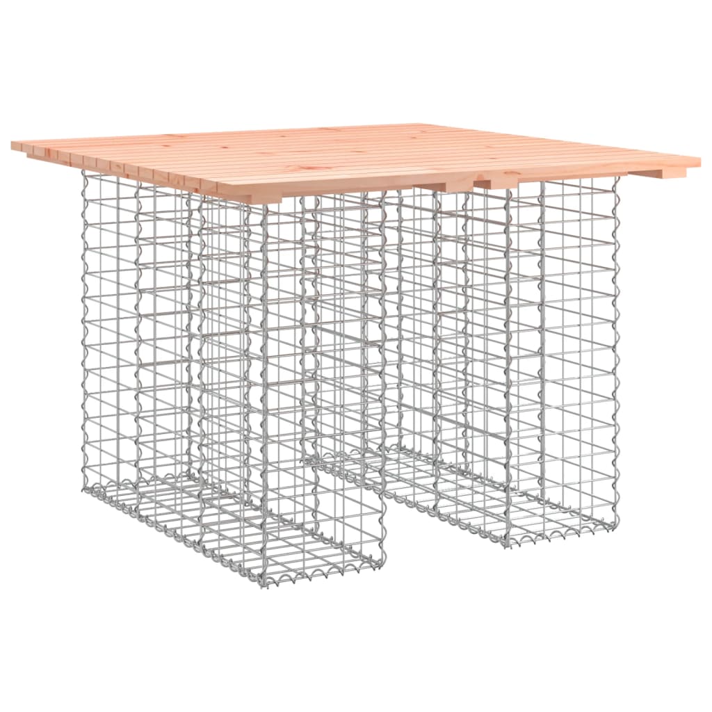 Garden Table Gabion Design Solid Wood Pine Natural douglas 102 cm 100 cm