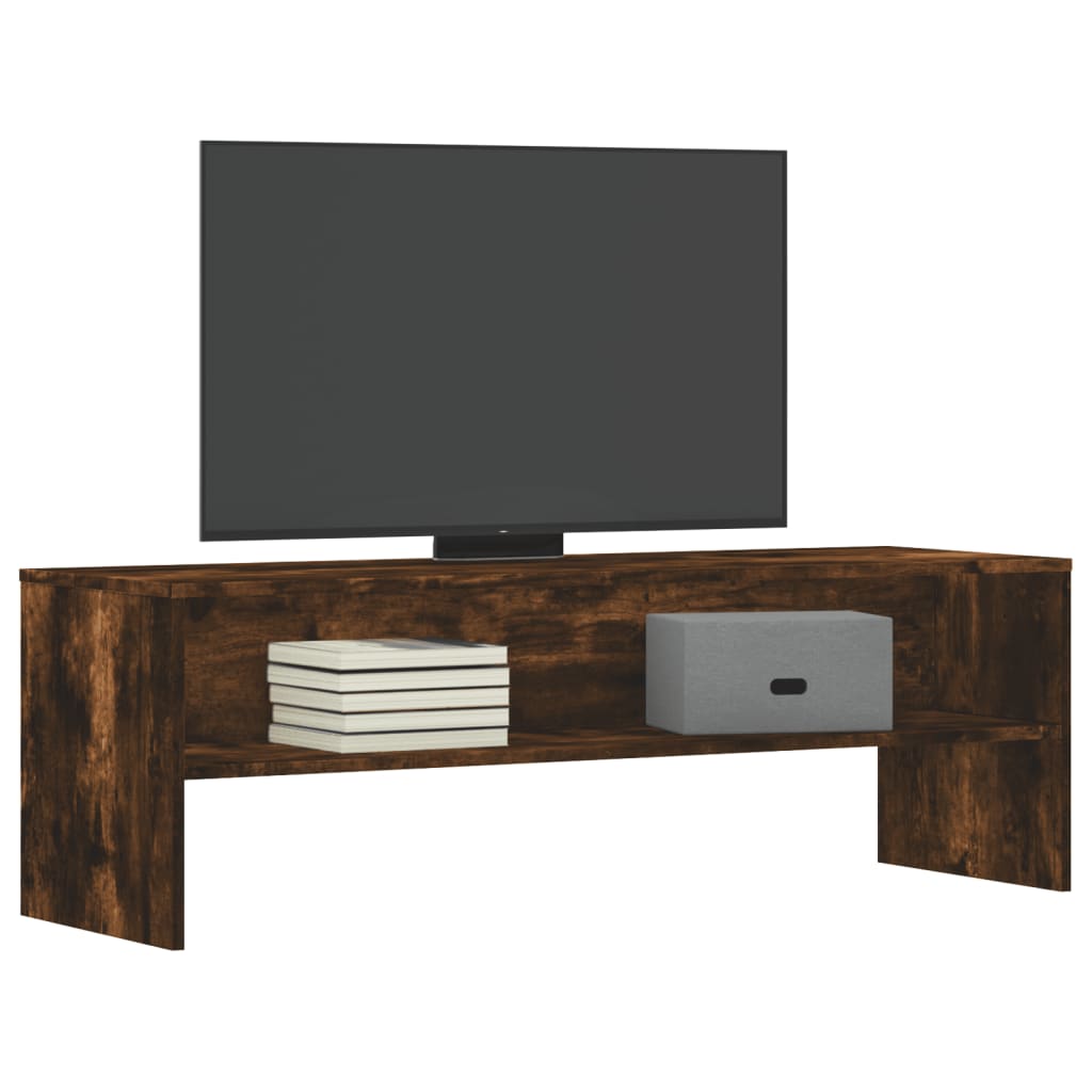 vidaXL TV Cabinet Smoked Oak 120x40x40 cm Engineered Wood 3