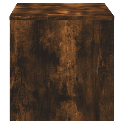 vidaXL TV Cabinet Smoked Oak 120x40x40 cm Engineered Wood 5