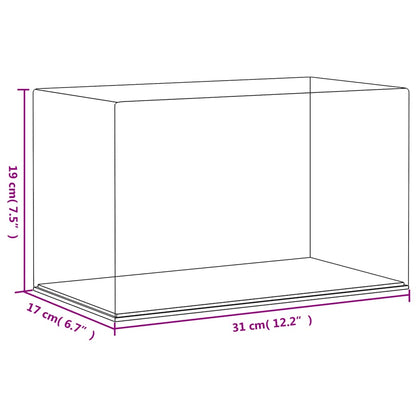 vidaXL Display Box Transparent 31x17x19 cm Acrylic 6