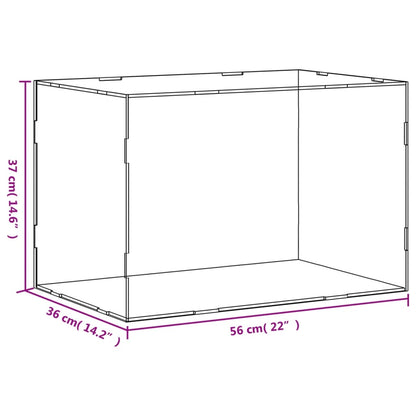 vidaXL Display Box Transparent 56x36x37 cm Acrylic 6