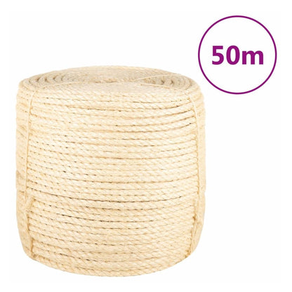 vidaXL Rope 100% Sisal Length 50 m