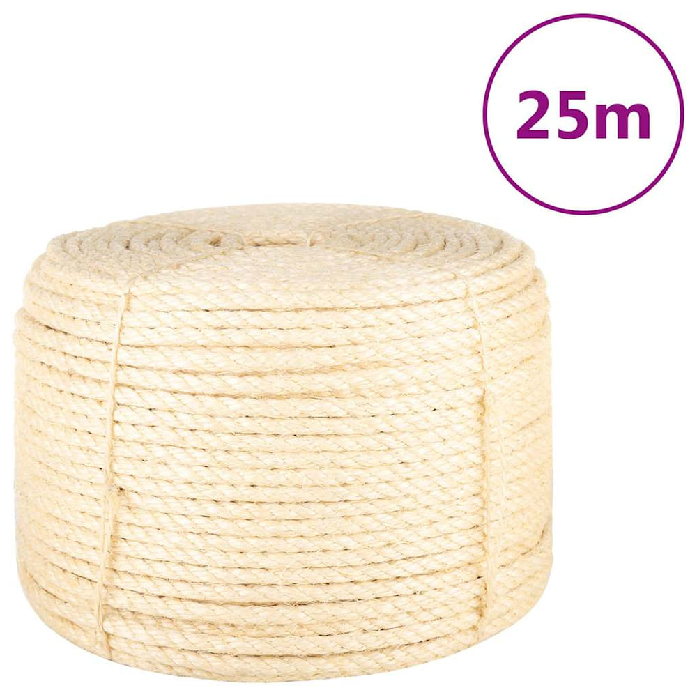 vidaXL Rope 100% Sisal Length 25 m