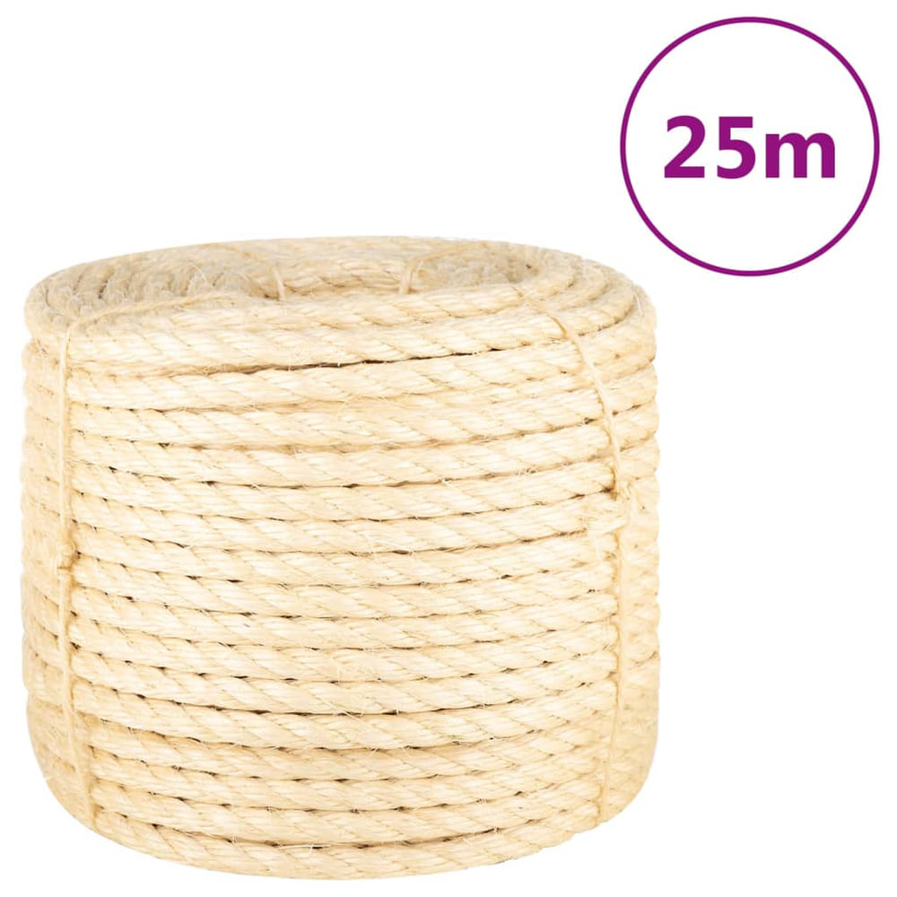 vidaXL Rope 100% Sisal Length 25 m