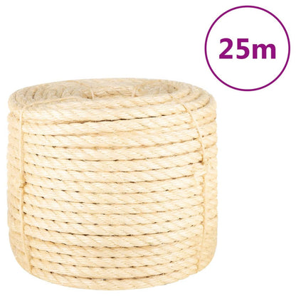 vidaXL Rope 100% Sisal Length 25 m
