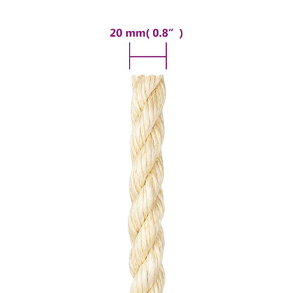 vidaXL Rope 100% Sisal 20 mm 25 m 4