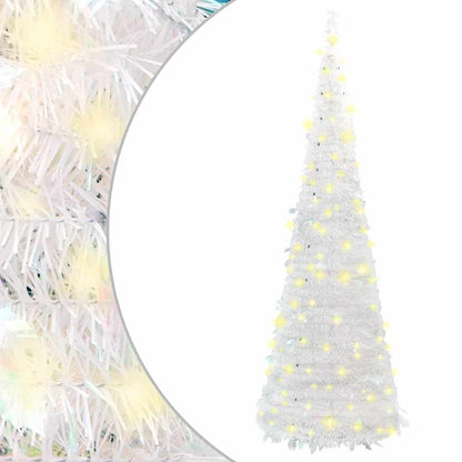 vidaXL Artificial Christmas Tree Pop-up 150 LEDs White 180 cm 1