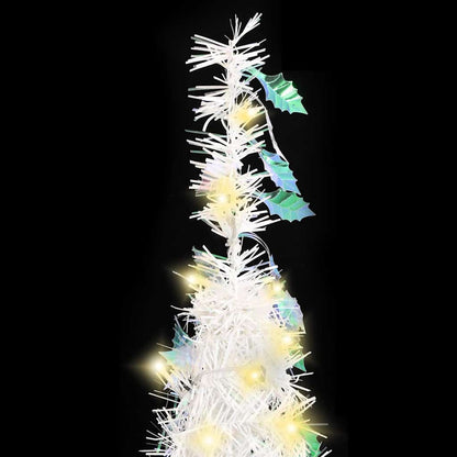 vidaXL Artificial Christmas Tree Pop-up 200 LEDs White 210 cm 3
