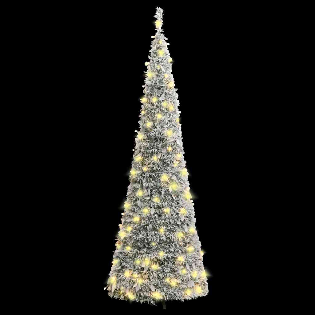 vidaXL Artificial Christmas Tree Pop-up Flocked Snow 50 LEDs 120 cm 2