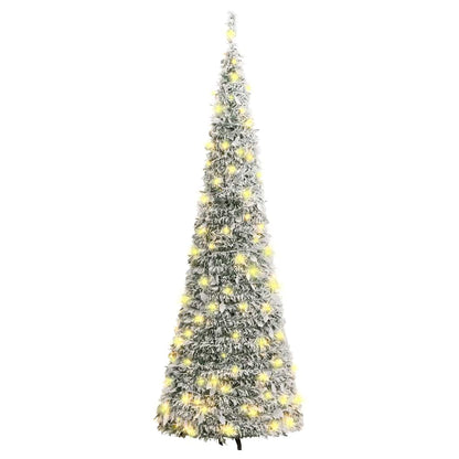 vidaXL Artificial Christmas Tree Pop-up Flocked Snow 50 LEDs 120 cm 5