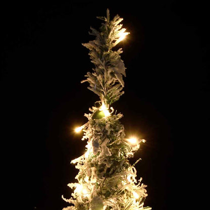 vidaXL Artificial Christmas Tree Pop-up Flocked Snow 100 LEDs 150 cm 3