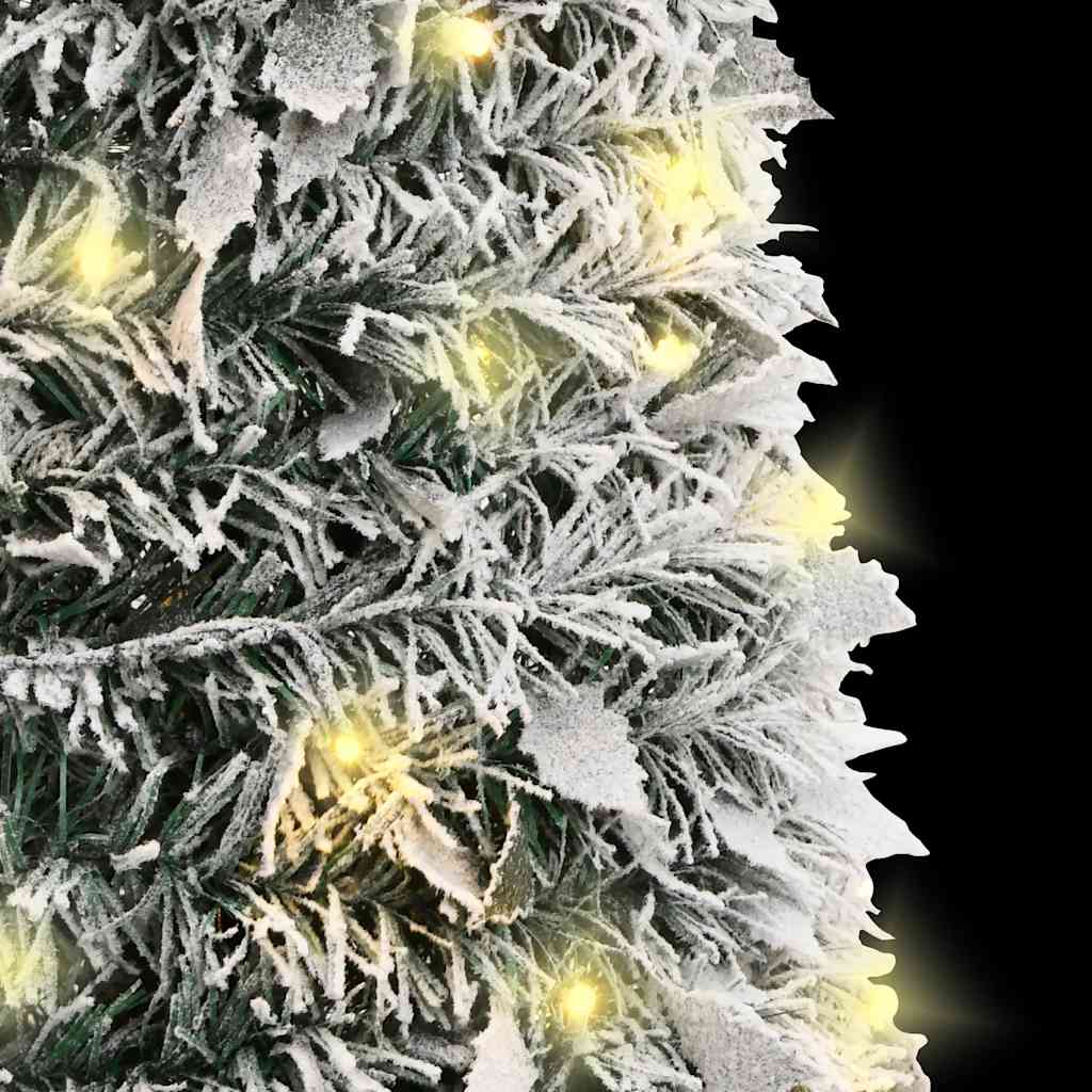 vidaXL Artificial Christmas Tree Pop-up Flocked Snow 100 LEDs 150 cm 4