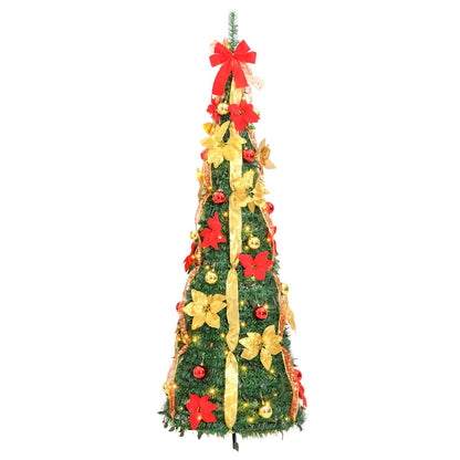 vidaXL Artificial Christmas Tree Pop-up 150 LEDs Green 180 cm 4