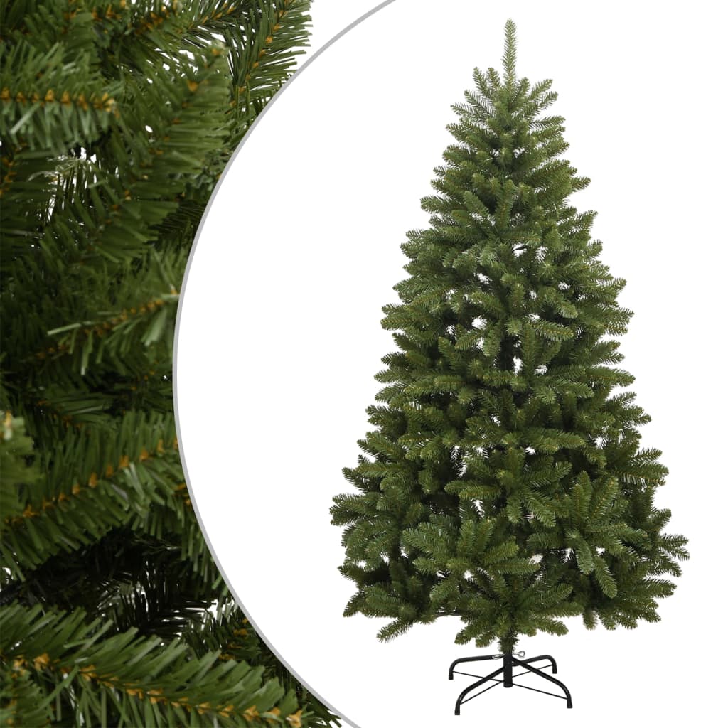 vidaXL Artificial Hinged Christmas Tree with Stand Green 180 cm 1