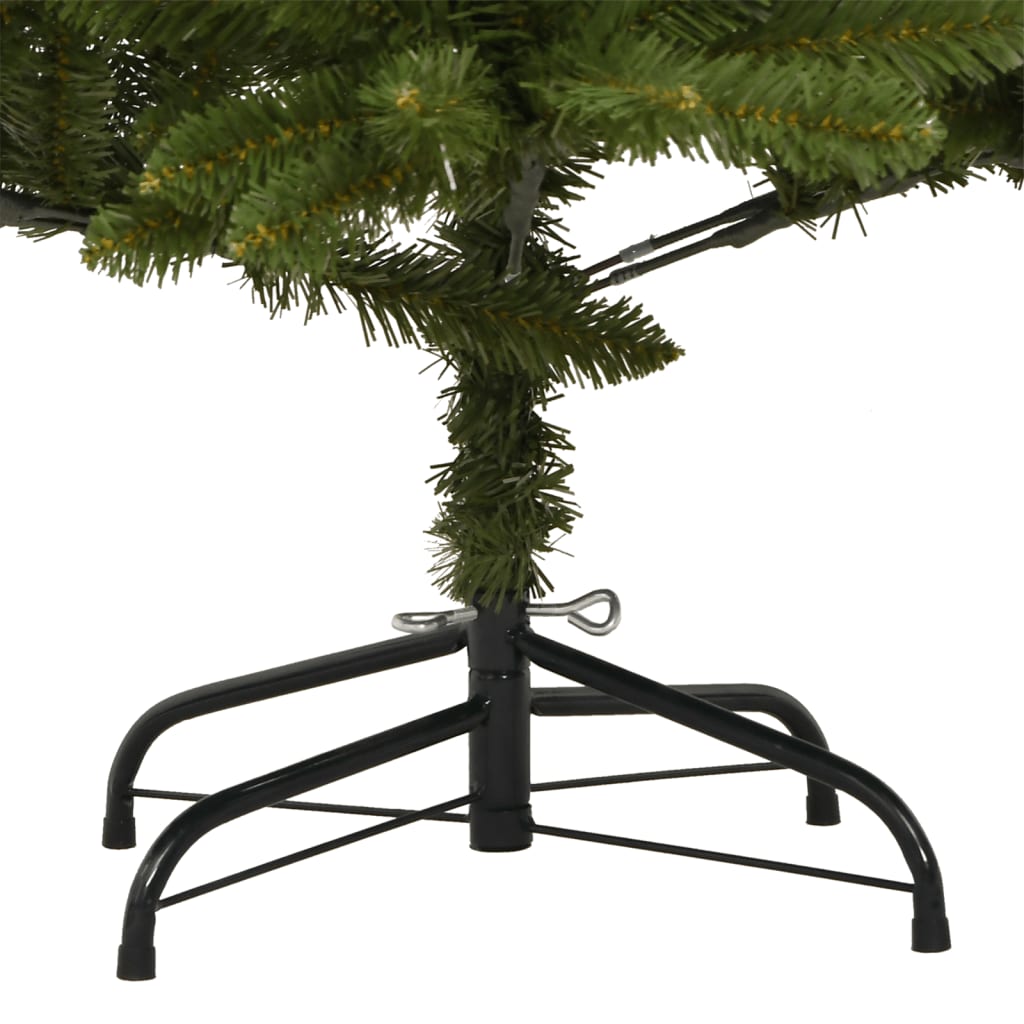 vidaXL Artificial Hinged Christmas Tree with Stand Green 180 cm 6