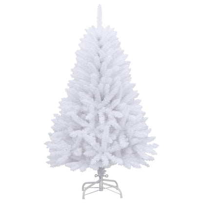 vidaXL Artificial Hinged Christmas Tree | White | PVC, metal | Medium 2